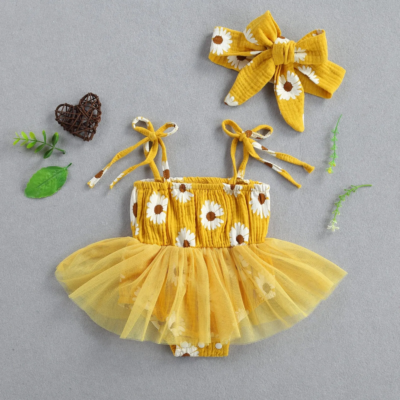 DAISY Tutu Romper with Headband