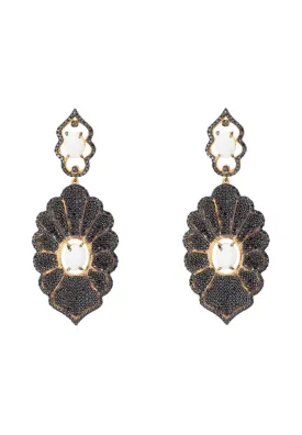 Danbury Earrings Black Gold