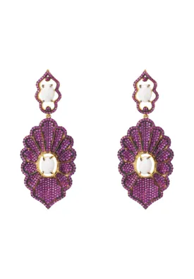 Danbury Earrings Ruby Gold