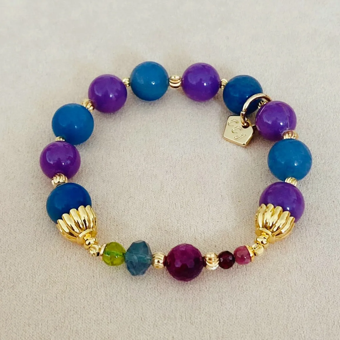 Delicate Purple Salvia Bracelet