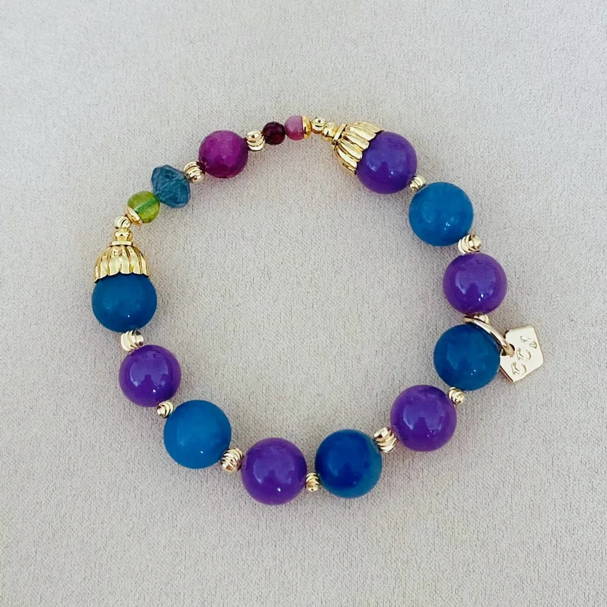 Delicate Purple Salvia Bracelet
