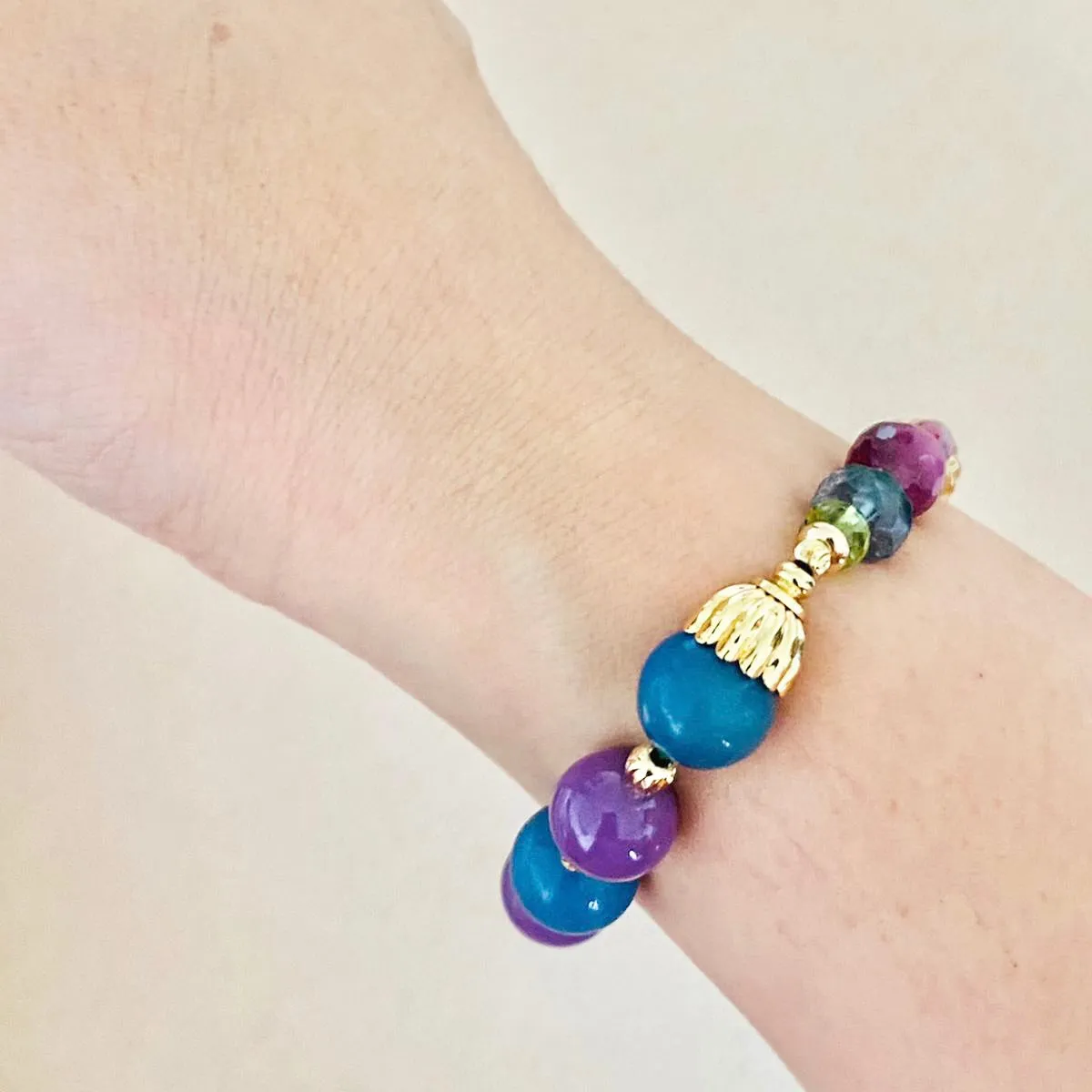 Delicate Purple Salvia Bracelet