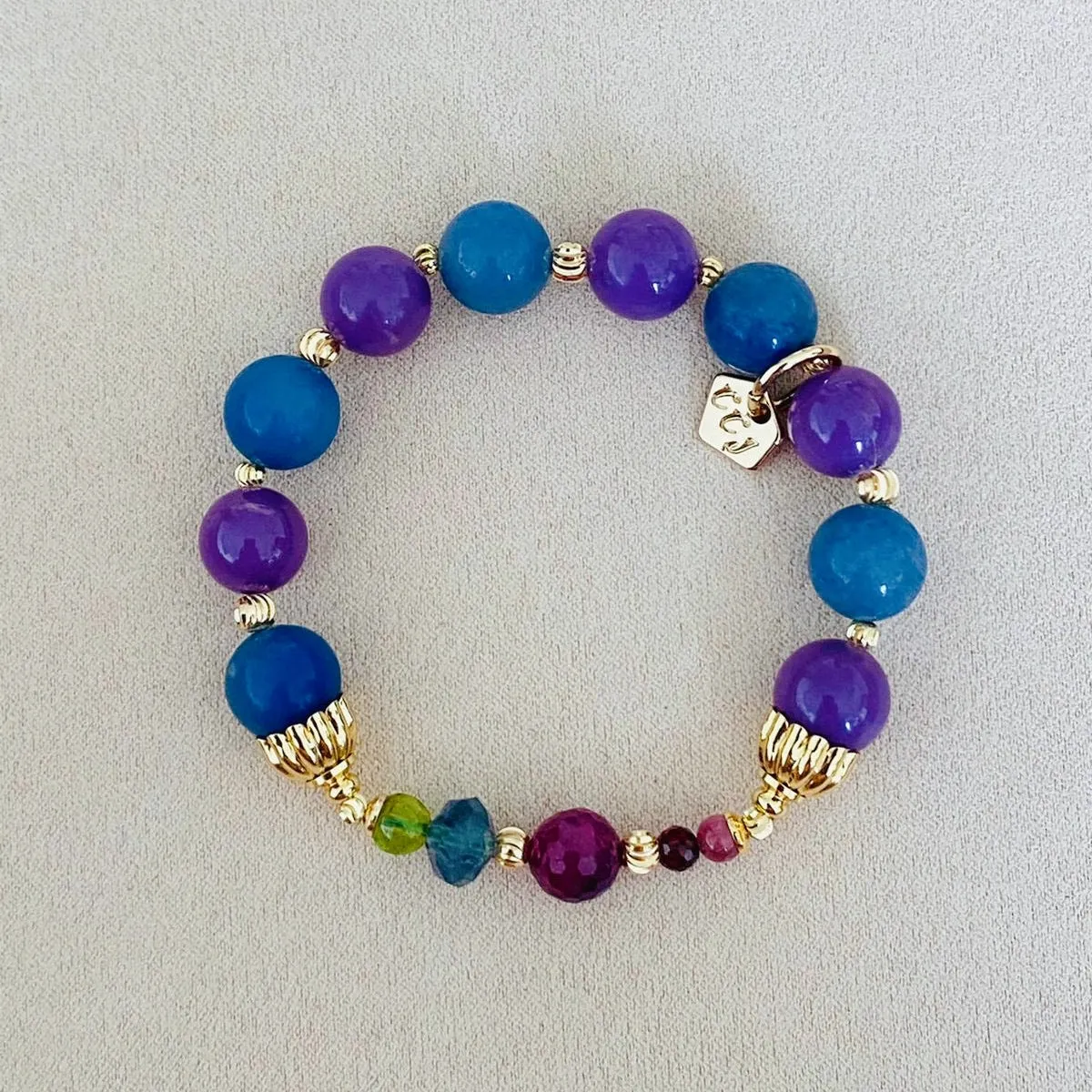 Delicate Purple Salvia Bracelet