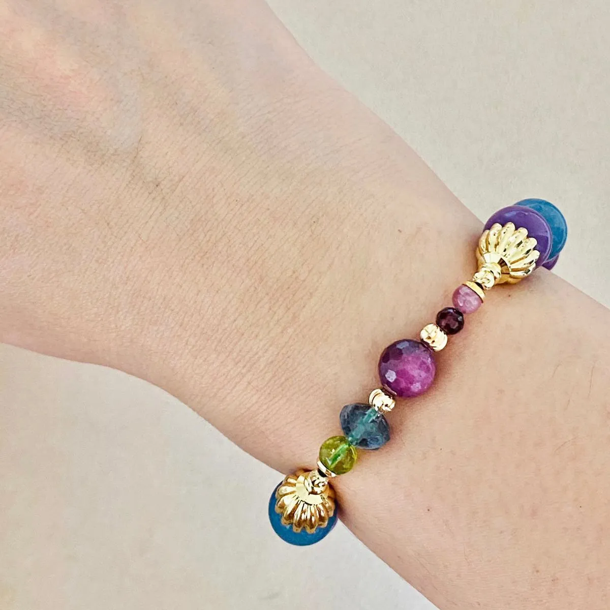 Delicate Purple Salvia Bracelet