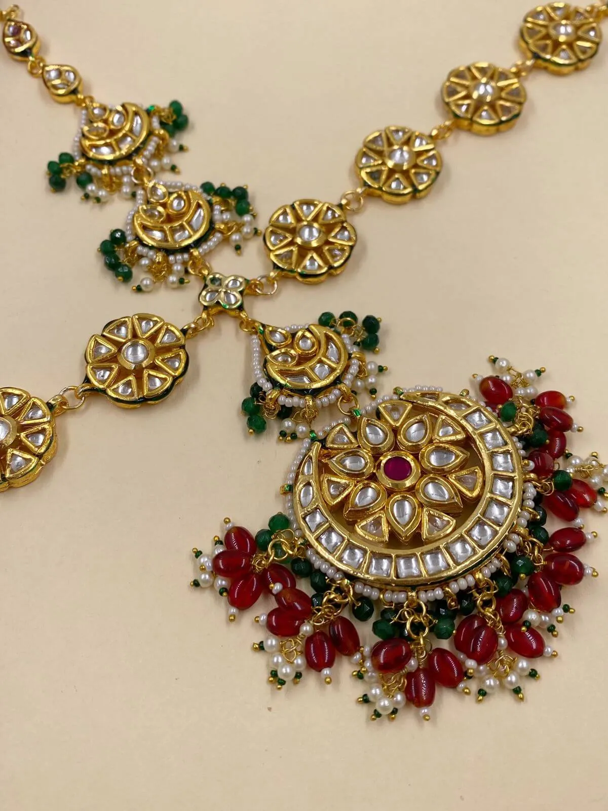 Designer Kundan Bridal Sheeshphool Matha Patti With Tikka By Gehna Shop