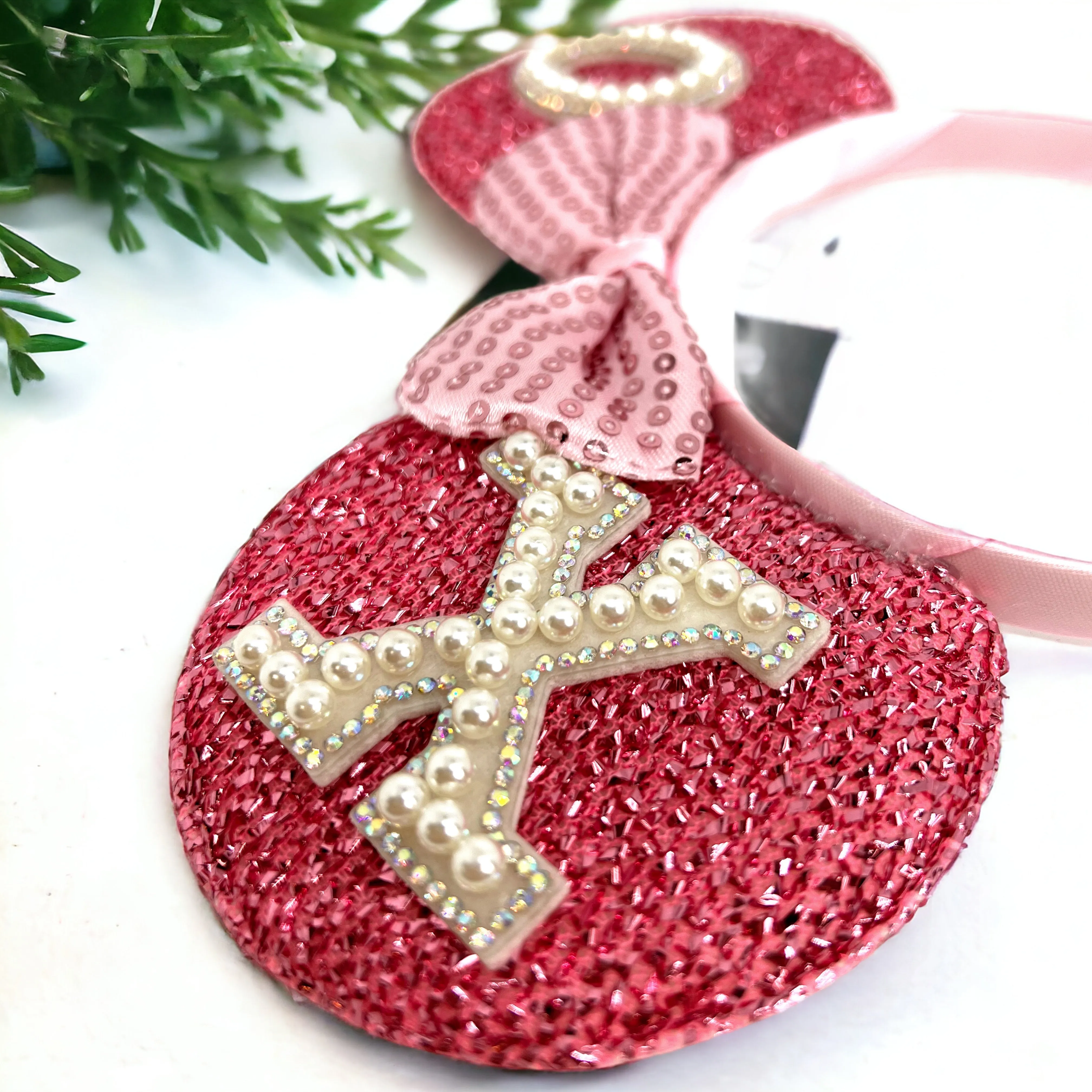Disney Inspired Mouse Ears Headband w/ Pink Sequin Bow - Valentine’s Day Edition