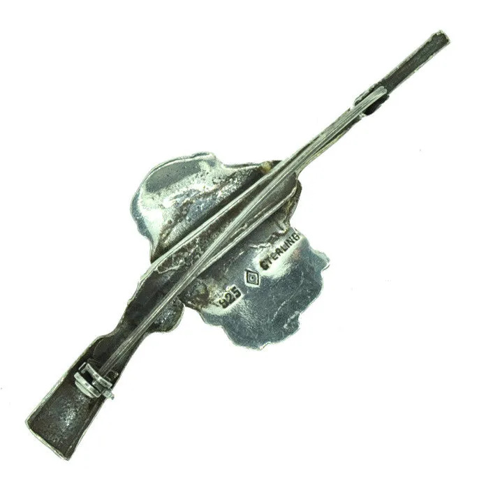 Dog & Gun Brooch