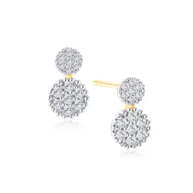 Double Circle Diamond Earrings