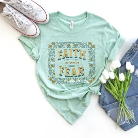 Faith Over Fear Vintage Floral Tee