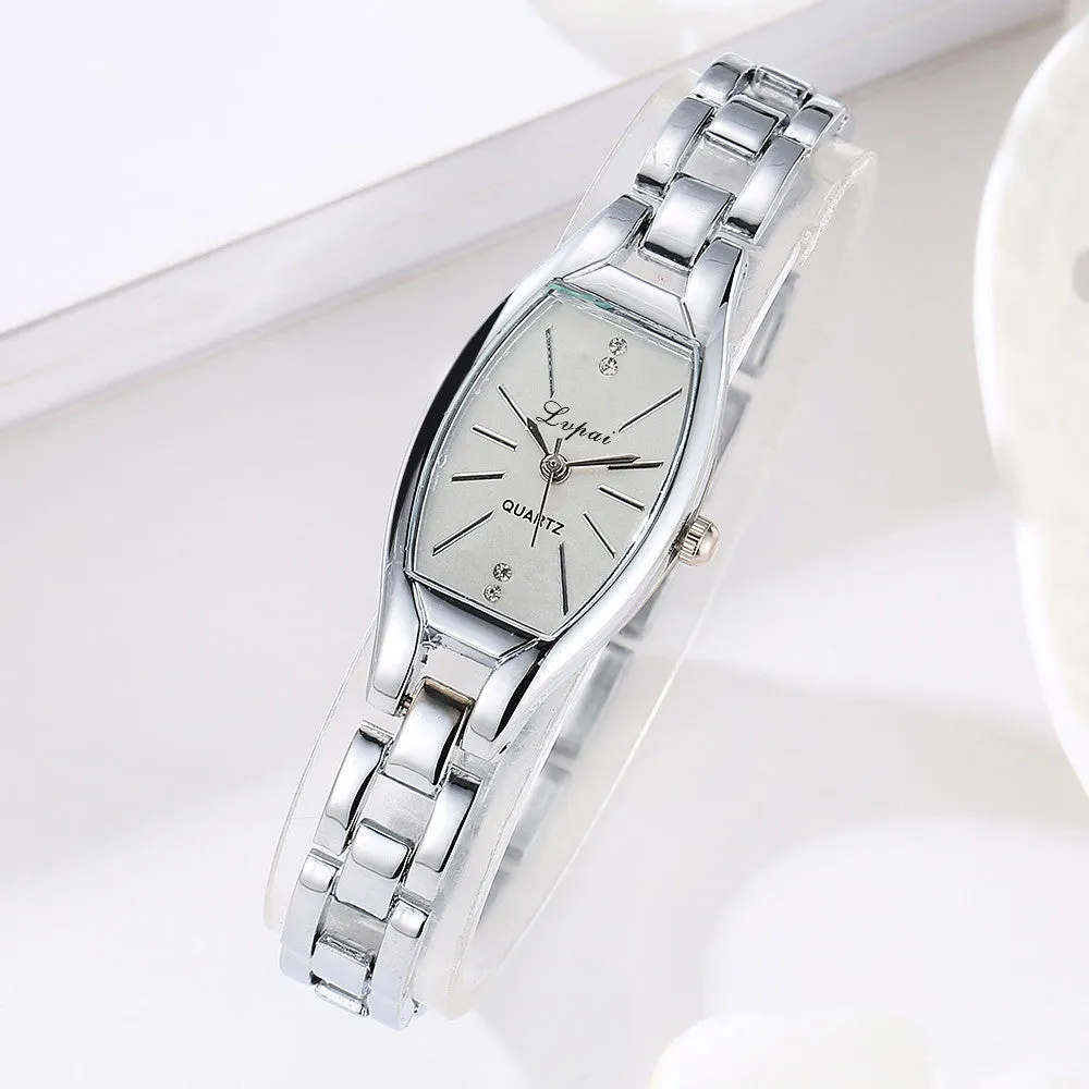 Fashion Ladies Women  Stainless Steel Rhinestone Quartz Wrist Watch