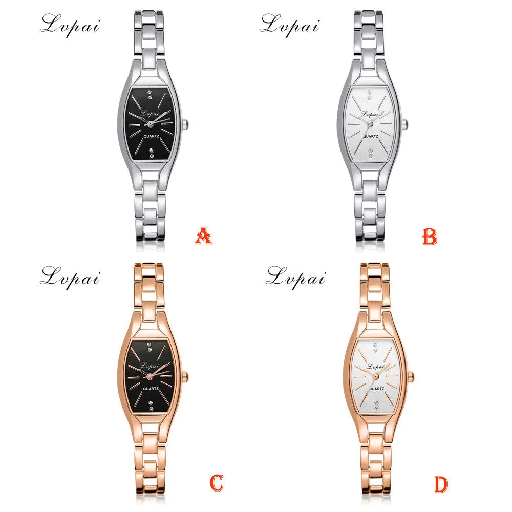 Fashion Ladies Women  Stainless Steel Rhinestone Quartz Wrist Watch