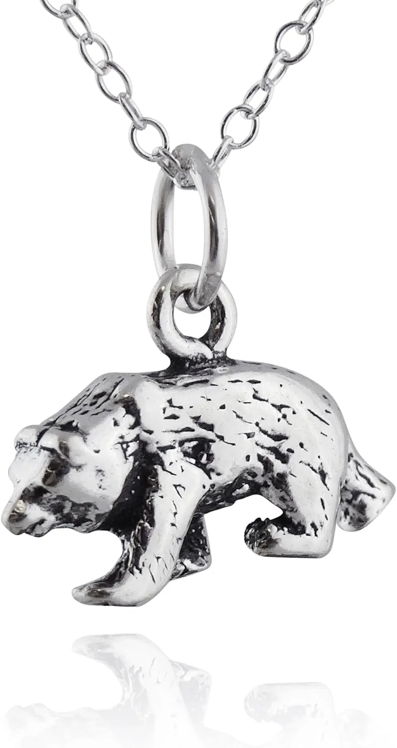 FashionJunkie4Life Sterling Silver Animals and Woodland Creatures Pendant Necklaces for Men and Women