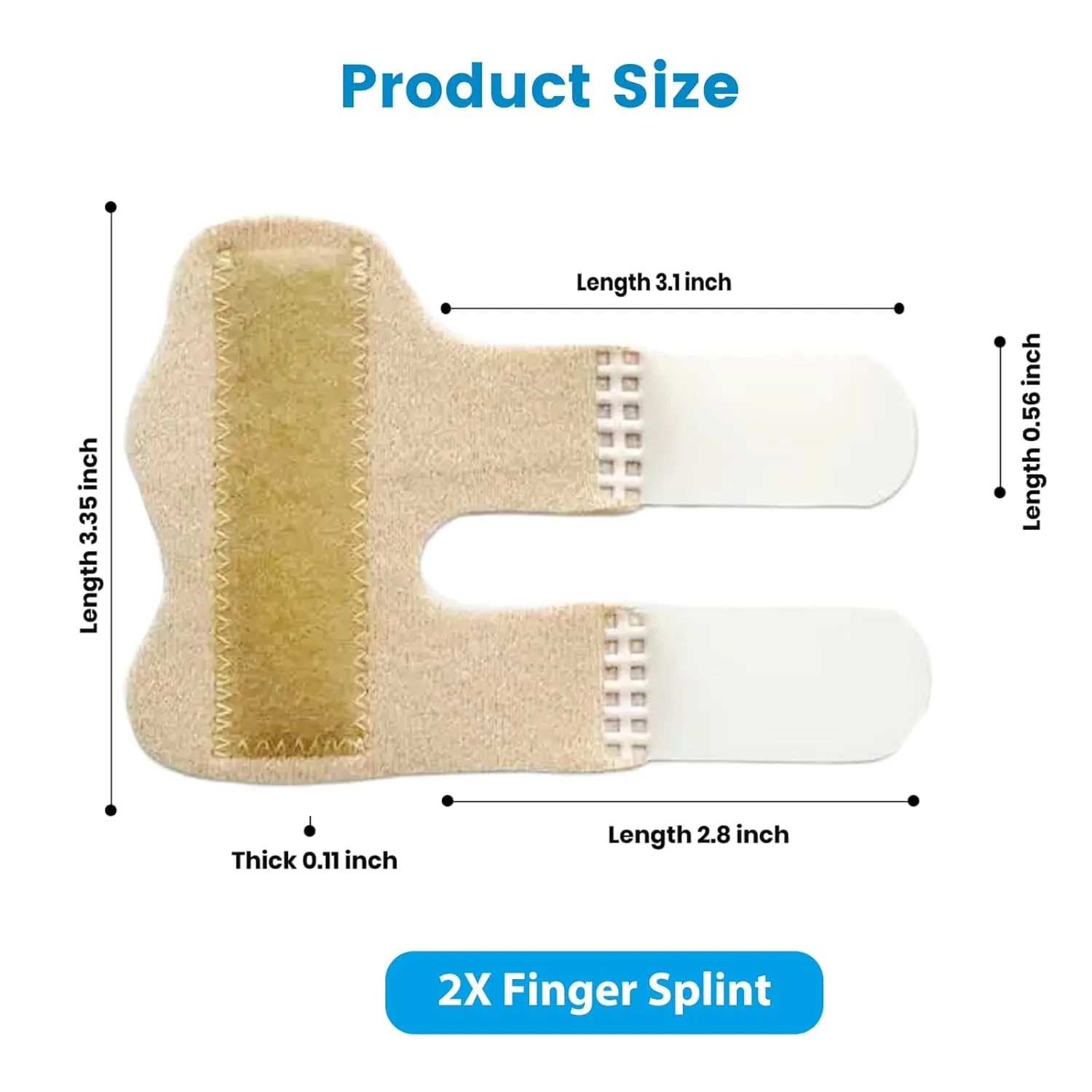 Finger Splints, Finger Brace for Trigger Finger - Broken Finger - Arthritis - Straightening - Support for Index - Middle - Ring