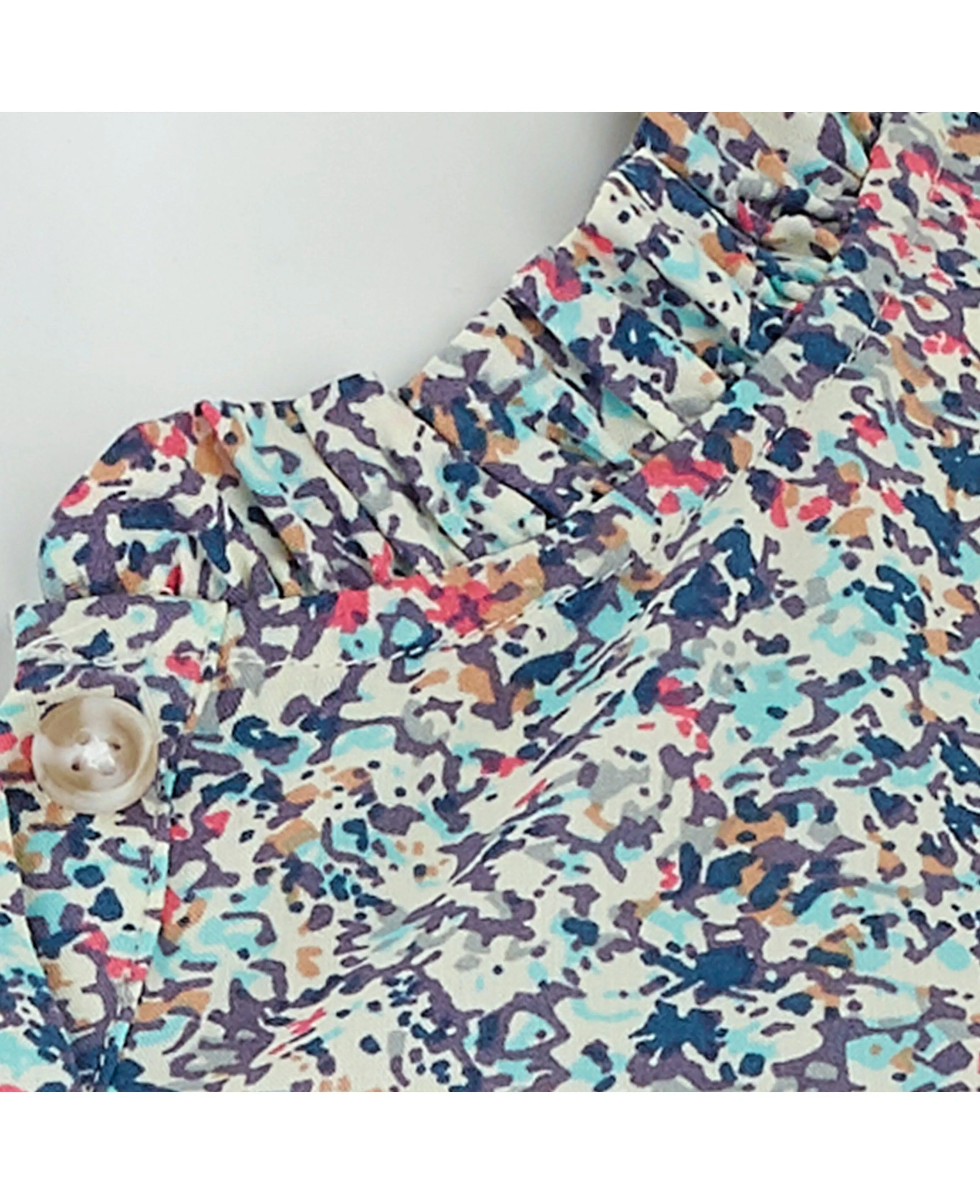Floral-Print Long Sleeve Women's Blouse