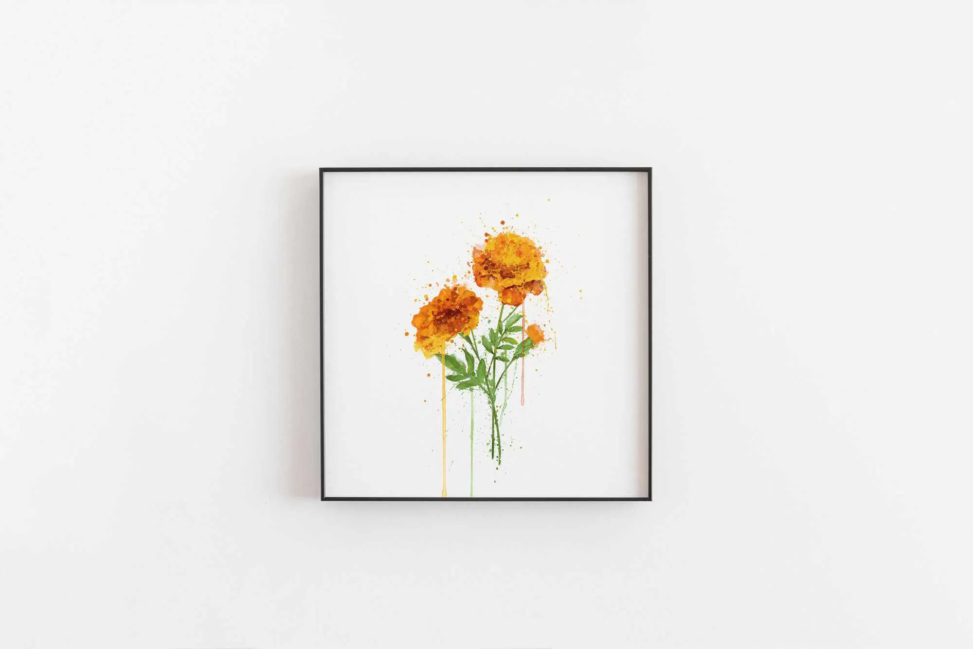 Flower Wall Art Print ‘Marigold'