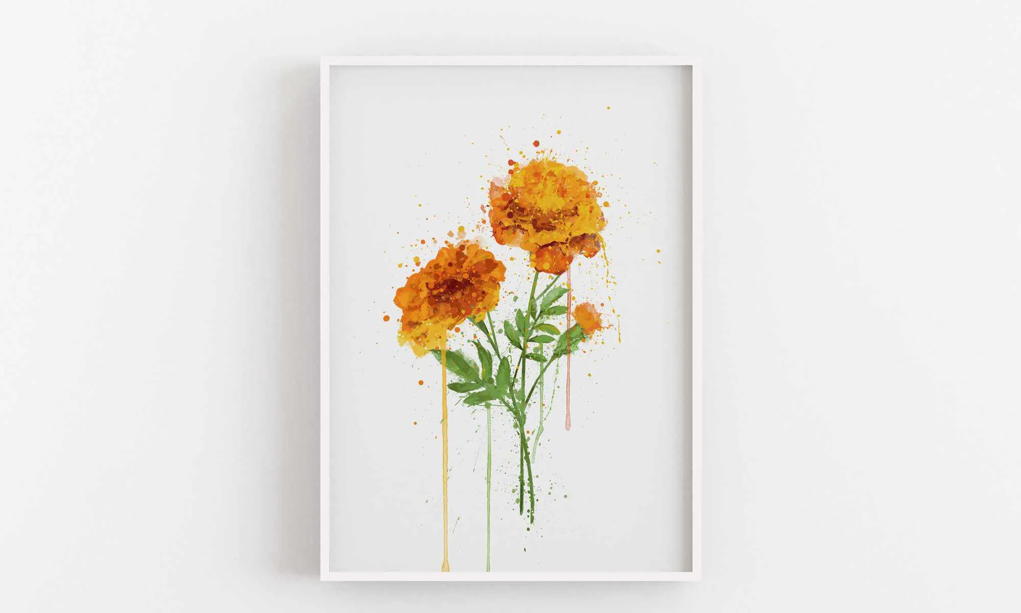 Flower Wall Art Print ‘Marigold'