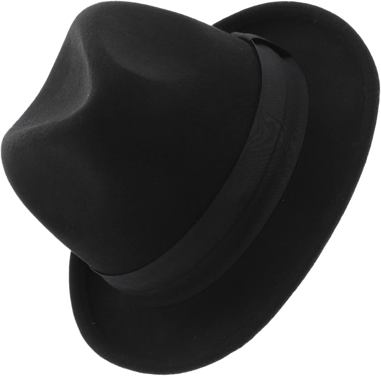 FRCOLOR Warm Wool Women's Fedora Hat British Style Jazz Hat Outdoor Activity Comfortable Black