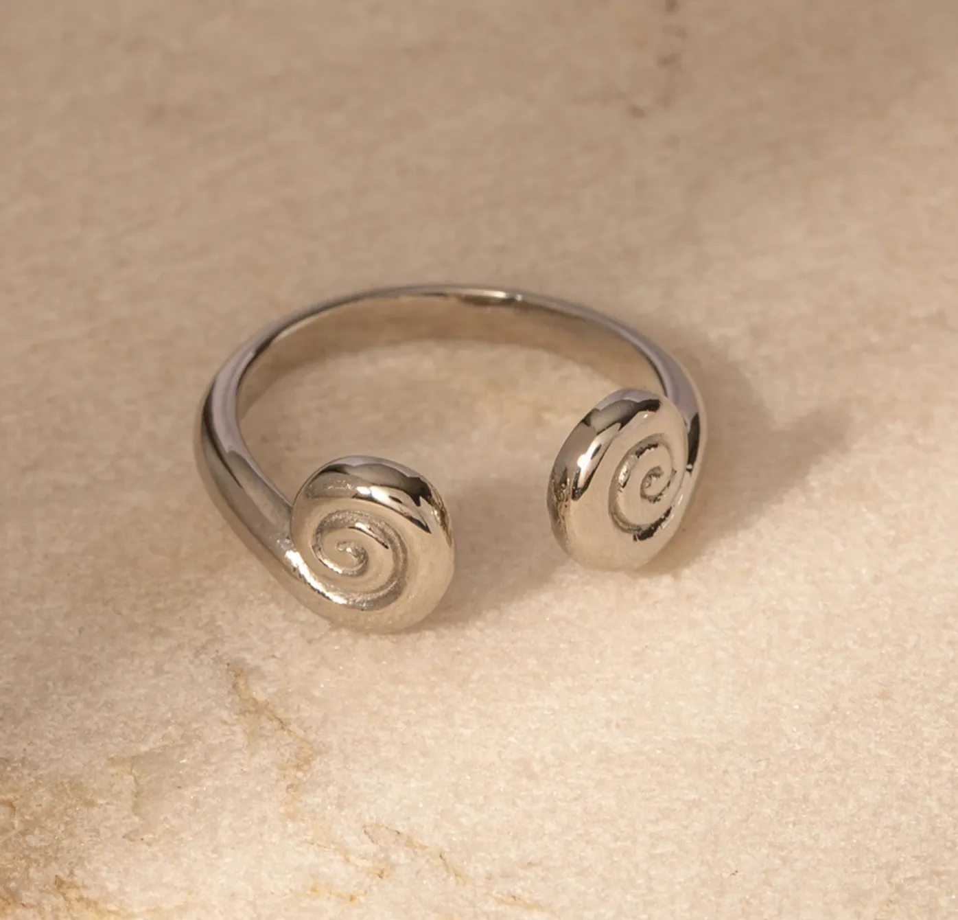 Freya | Gold Plated Link Adjustable Ring