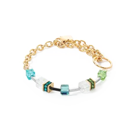 GeoCUBE® Iconic Precious Chain bracelet gold-multicolour