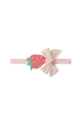 Gingersnaps Strawberry & Bow Turban Headband