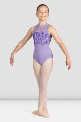 Floral Halterneck Leotard for Girls - Macie