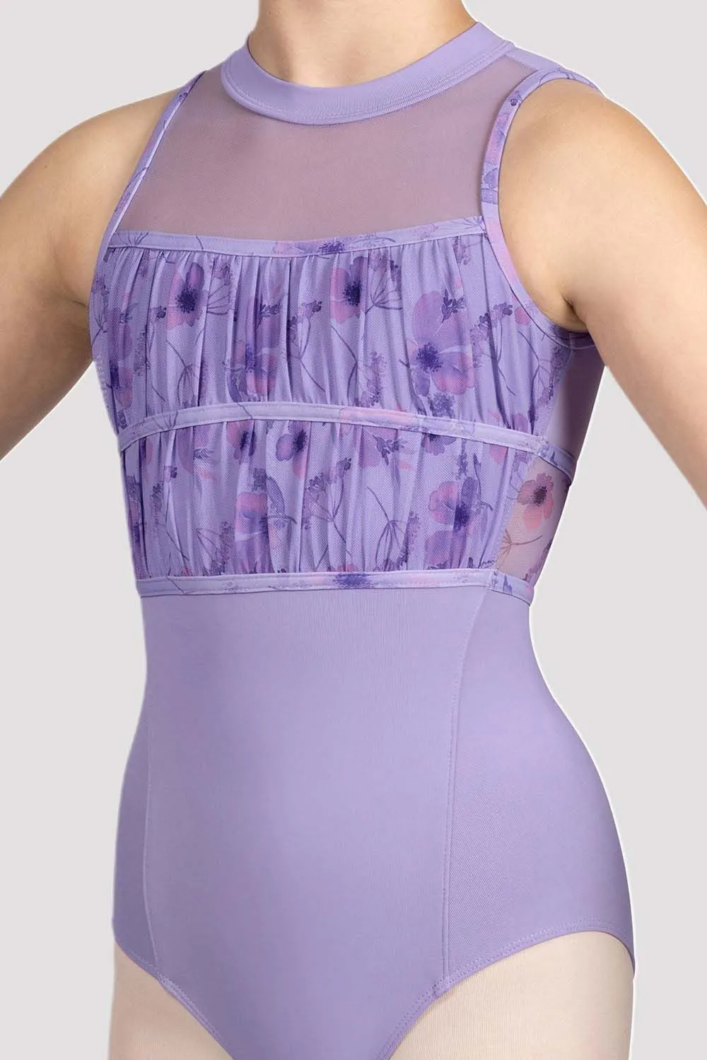 Floral Halterneck Leotard for Girls - Macie