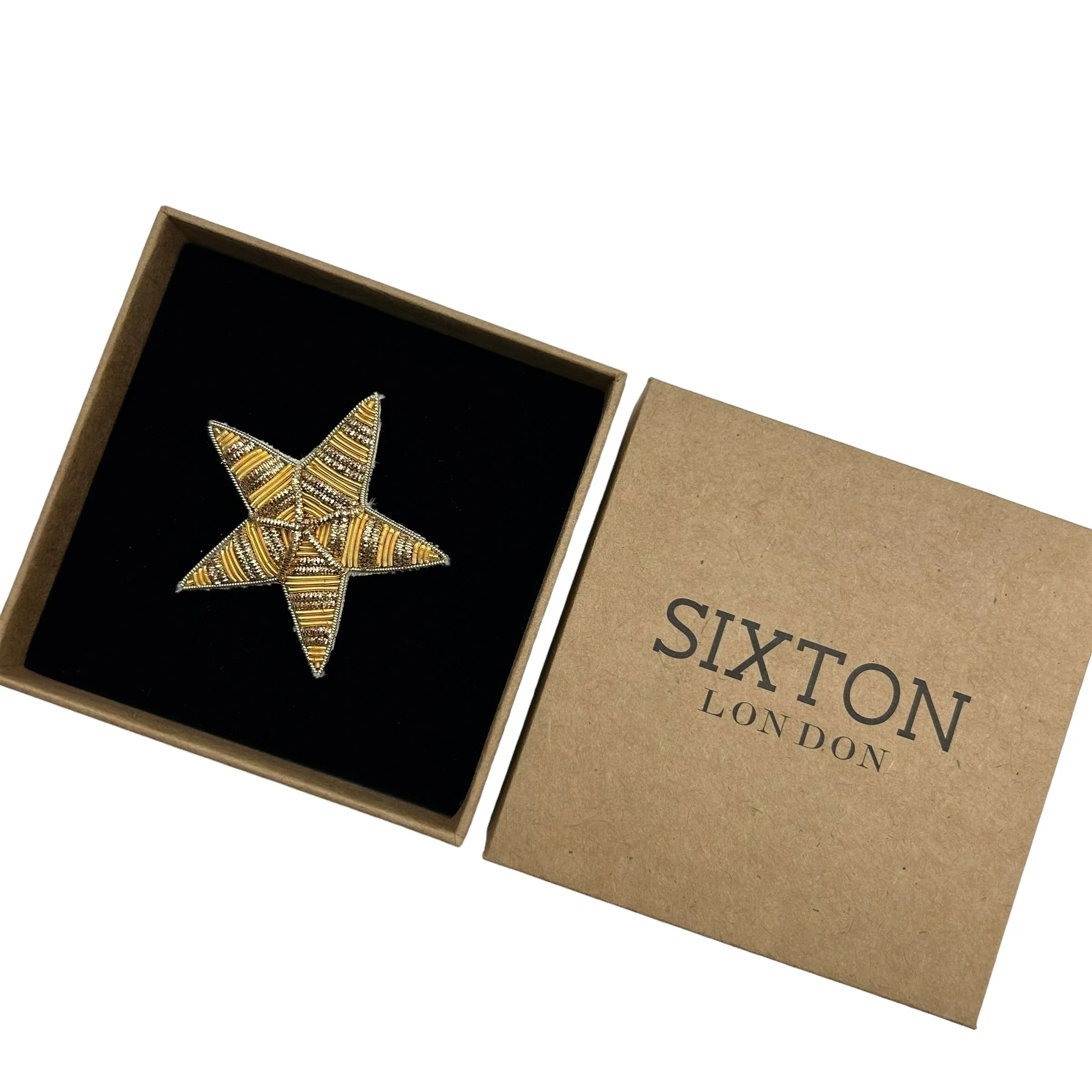 Gold star pin