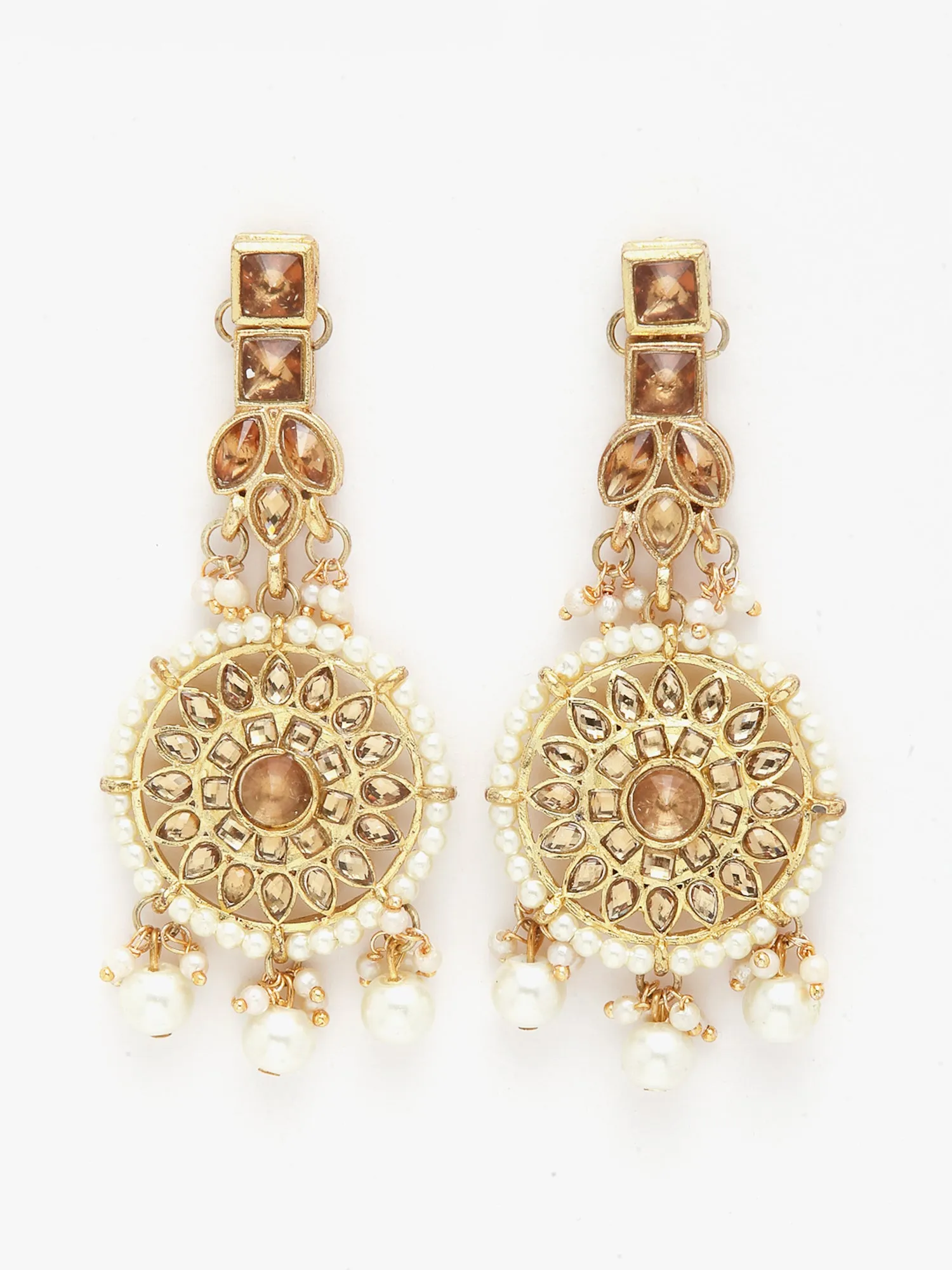 Golden Kundan Studded Bridal Necklace Set