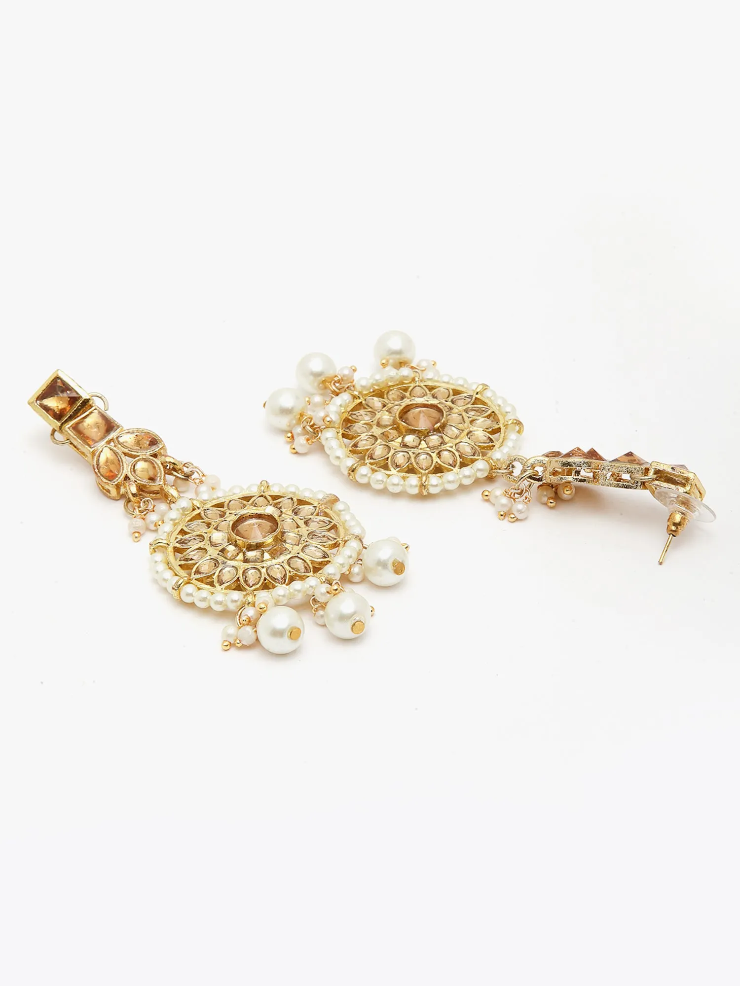 Golden Kundan Studded Bridal Necklace Set