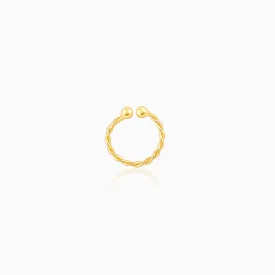 Golden Twisted Nose Ring