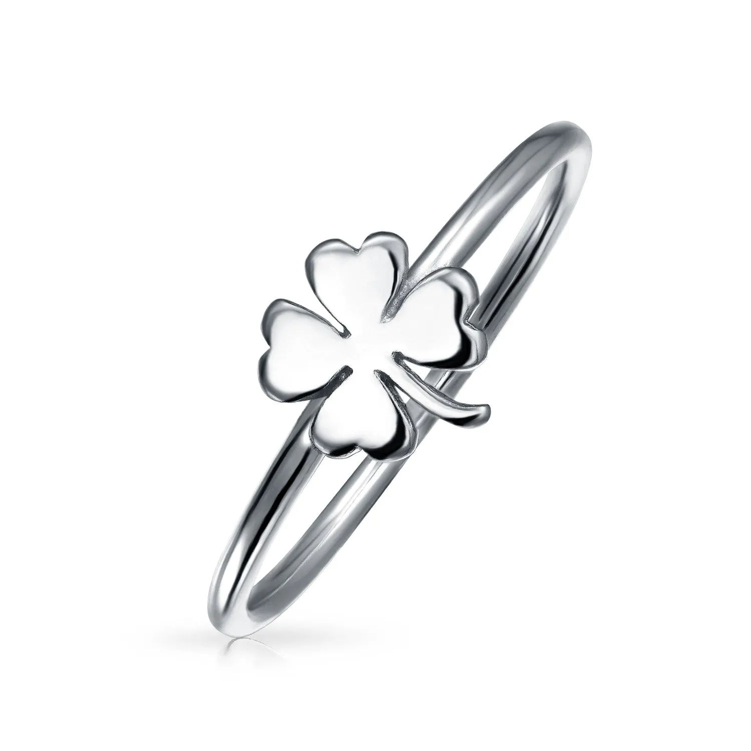 Good Luck Celtic Irish Shamrock Clover Ring Oxidized .925 Sterling Silver