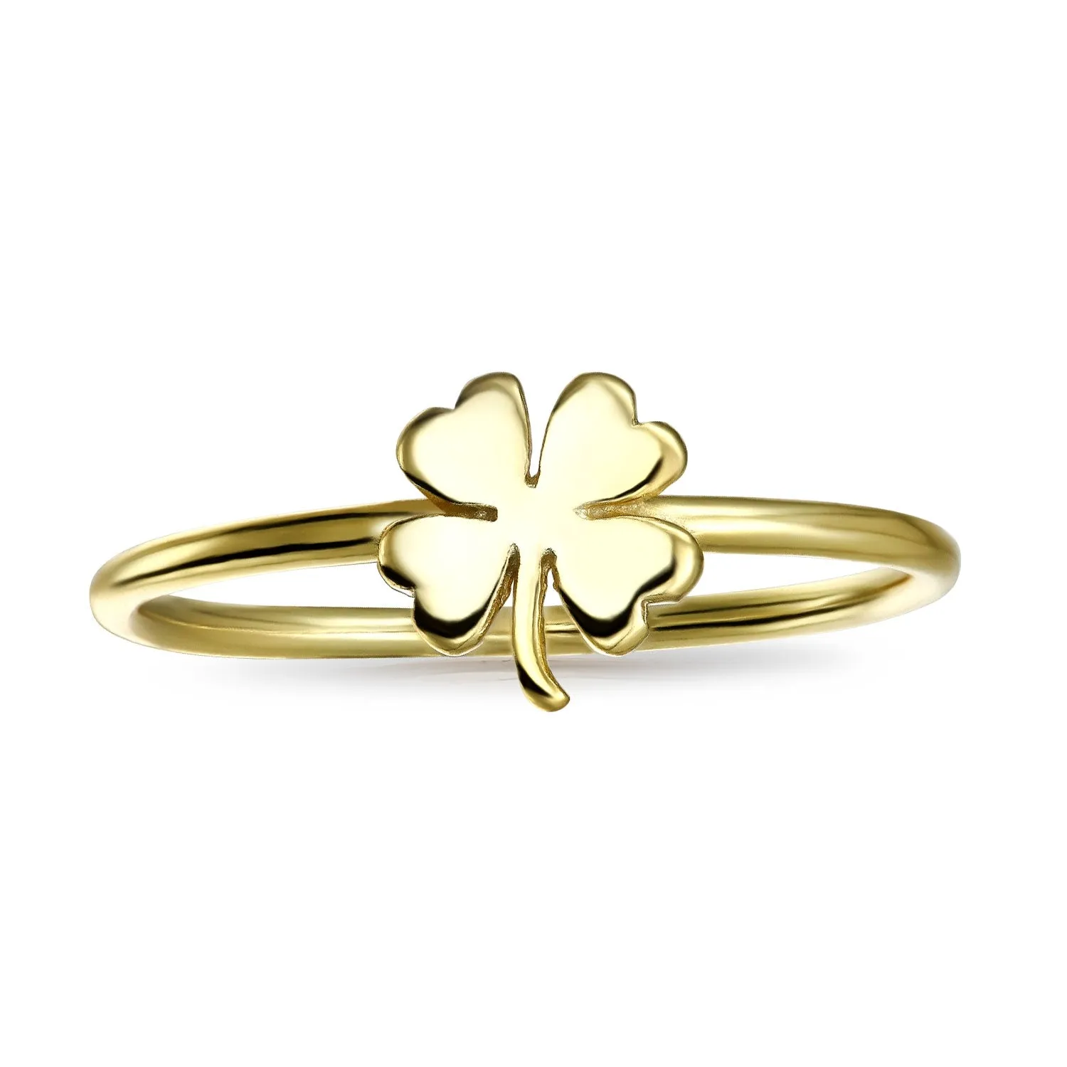 Good Luck Celtic Irish Shamrock Clover Ring Oxidized .925 Sterling Silver