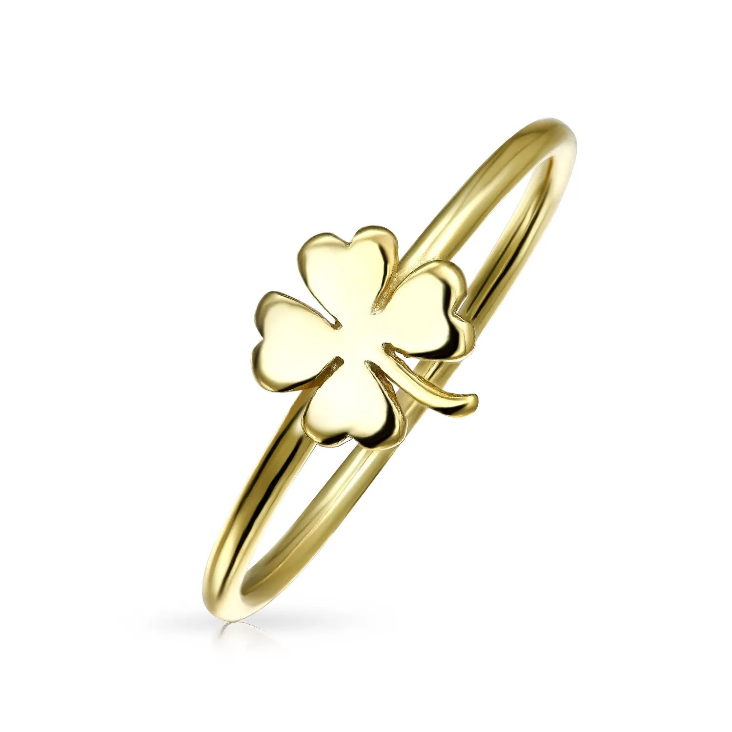 Good Luck Celtic Irish Shamrock Clover Ring Oxidized .925 Sterling Silver