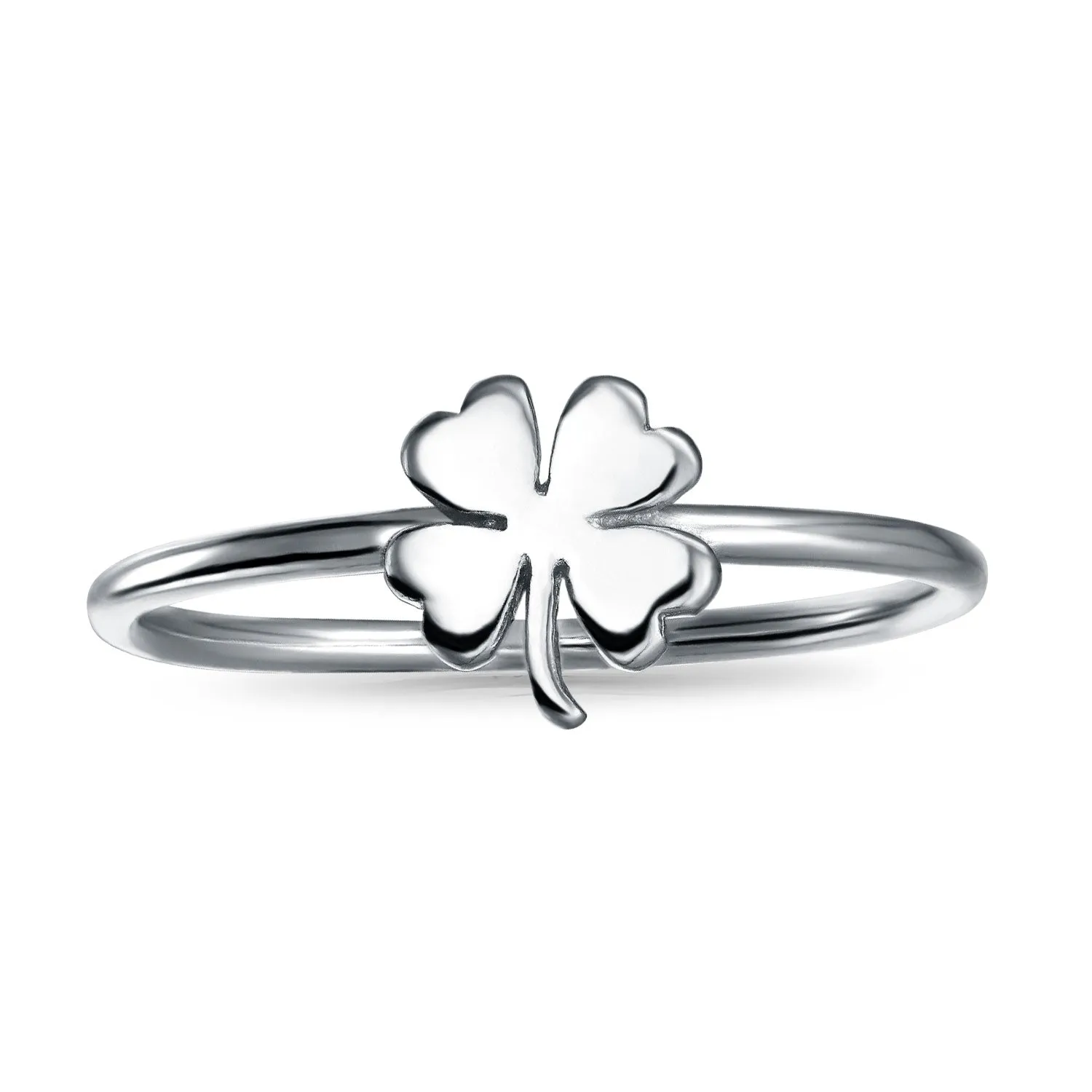 Good Luck Celtic Irish Shamrock Clover Ring Oxidized .925 Sterling Silver
