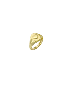 Heart Signet Ring - 18K Gold Vermeil