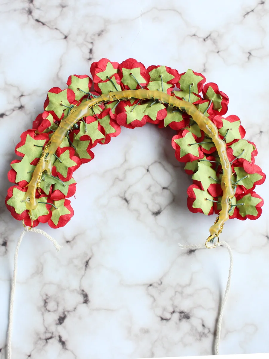 Henna Artificial Flowers Hair Bun Bridal Gajra