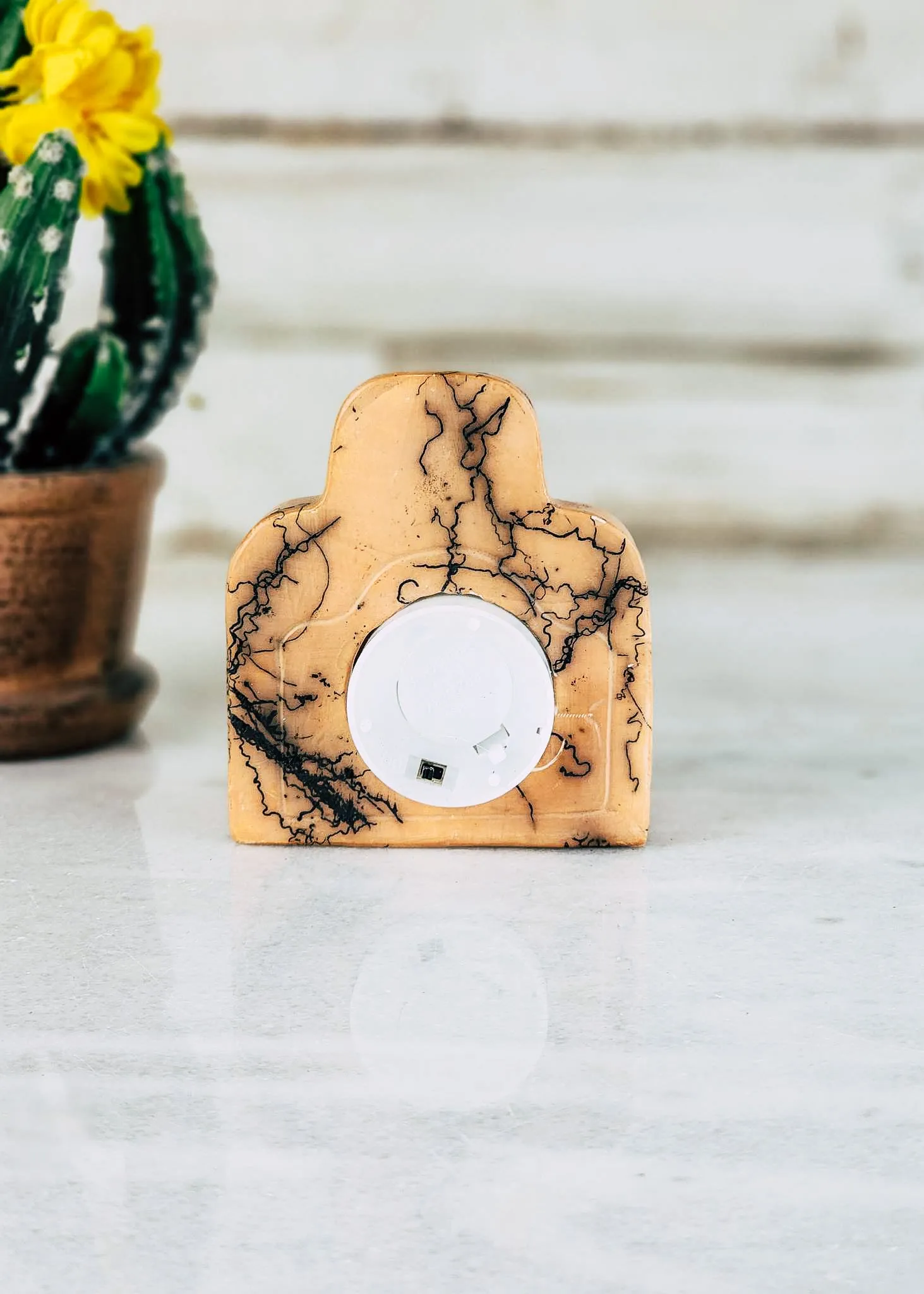 Horse Hair Pottery Tealight/Nightlight Church