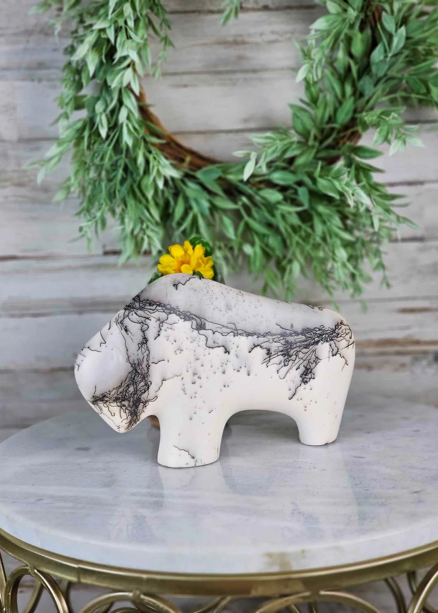Horse Hair White Thin Medium Buffalo