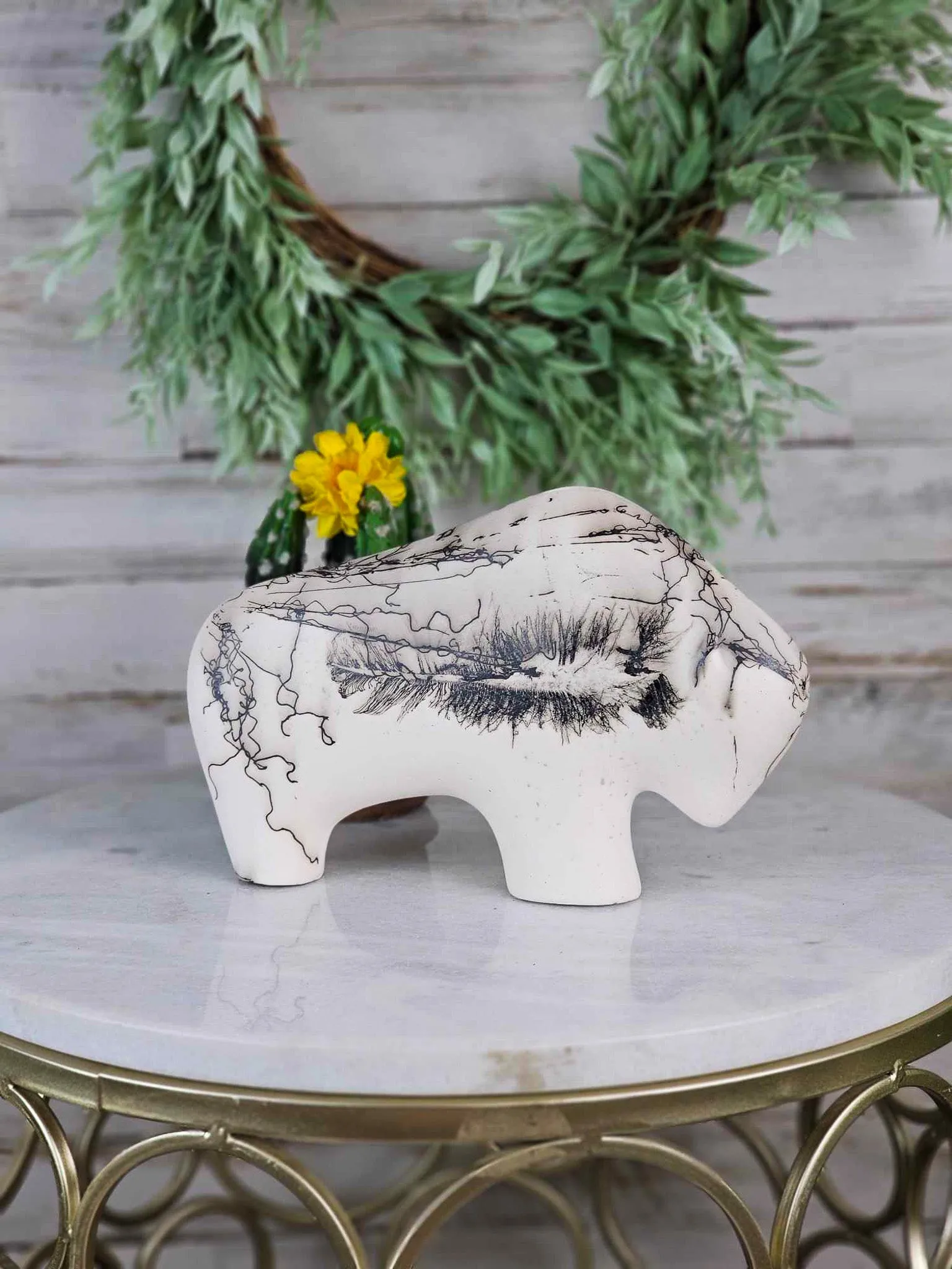 Horse Hair White Thin Medium Buffalo