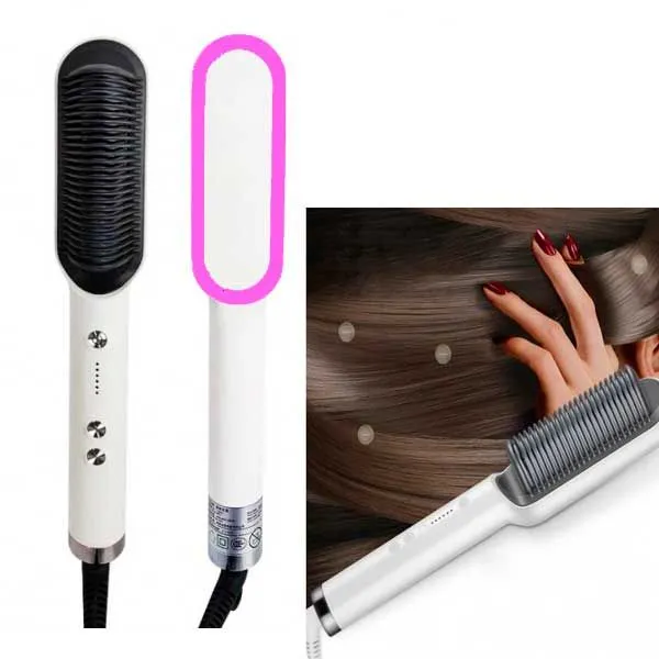 HQT-909 Hair Straightener Ceramic Heated Hair Brush