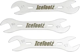 Icetoolz Bicycle Cone Wrench Repair Tools 3 Piece Set | 13mm - 18mm | Combo Set of Cone Wrenches