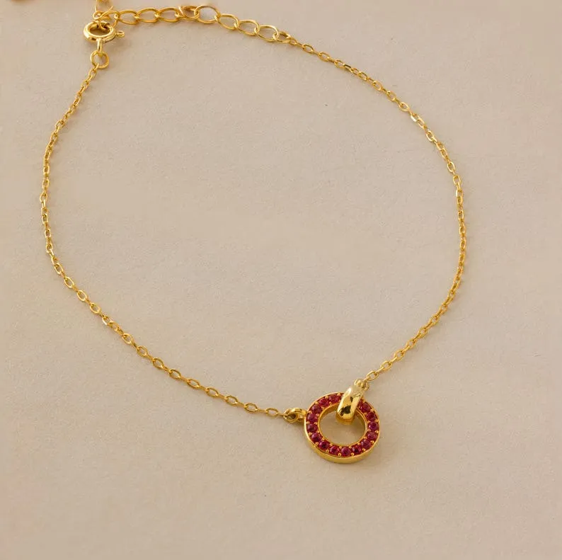 Interlocking Birthstone Bracelet