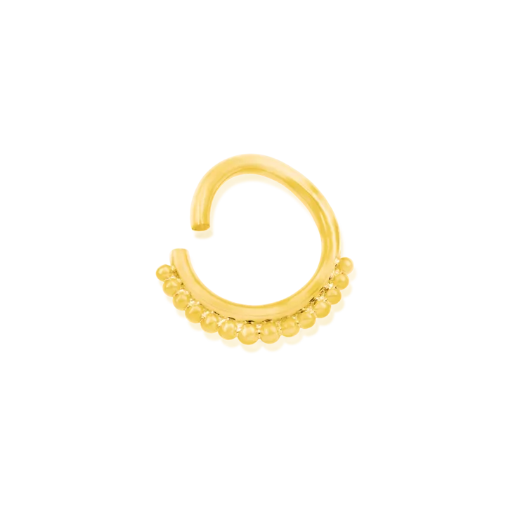 J-71 Junipurr Gold Beaded Seam Ring (Yellow Gold)