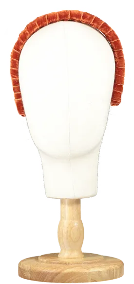 Jennifer Behr Orange Attica Headband - In Velvet One Size