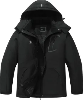 KAIDER Women's Plus Size Waterproof Ski Jacket Winter snow outdoor warm hooded raincoat Mountain Windbreaker Coat