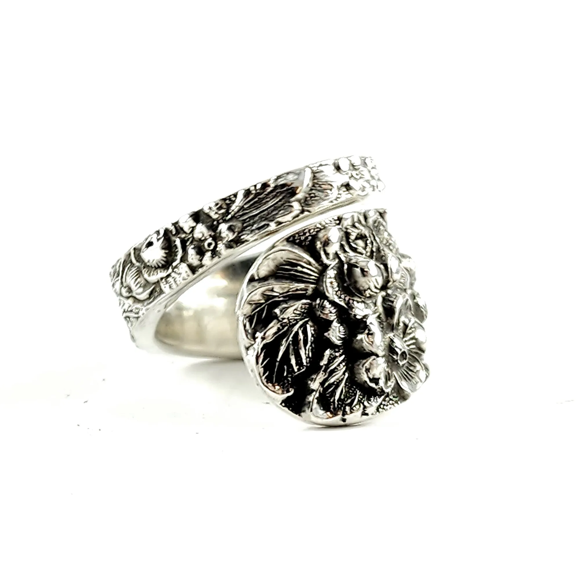 Kirk Stieff Rose Sterling Silver Wrap Around Spoon Ring