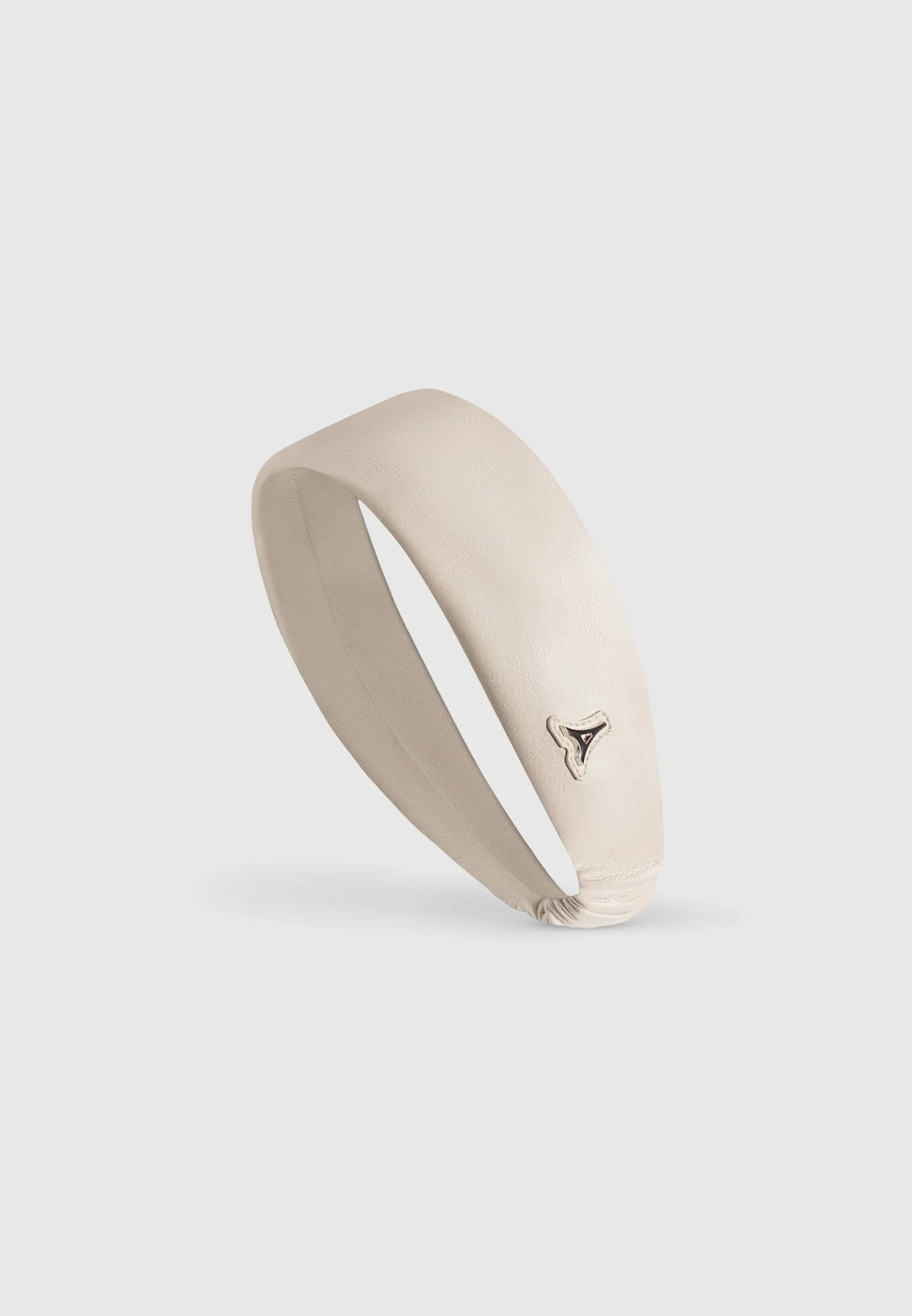 Leather Eiffel Headband - Beige