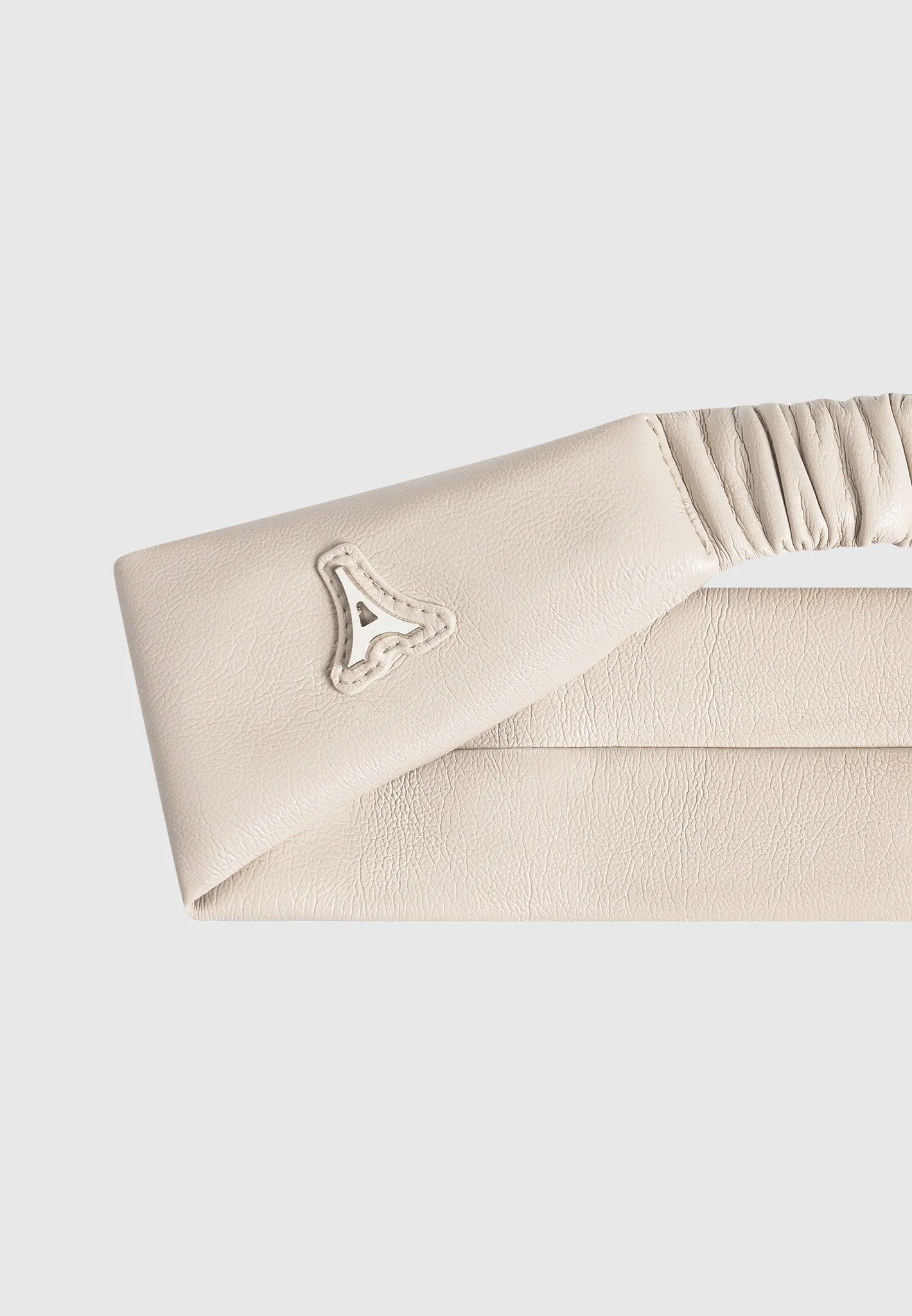 Leather Eiffel Headband - Beige