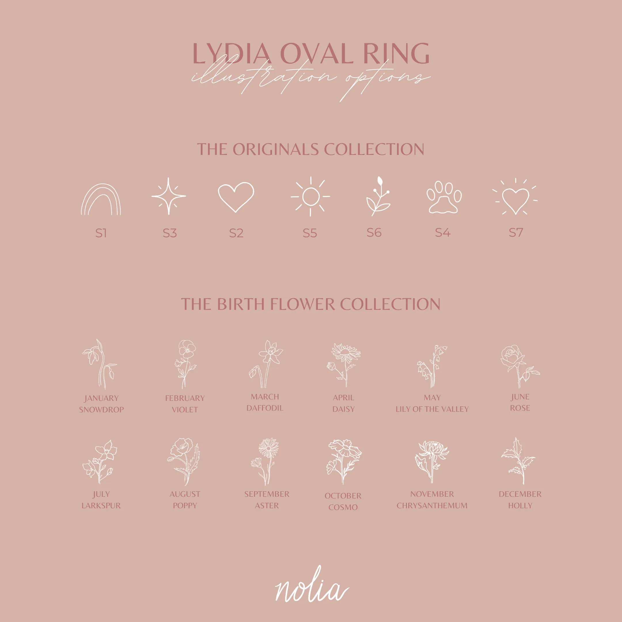 Lydia Initial Ring