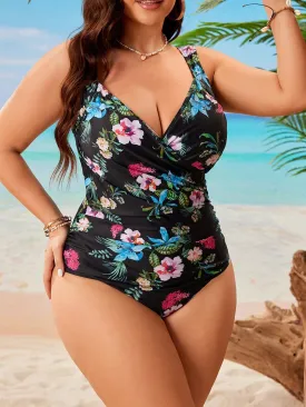 Maiô Floral Costas Cavadas Lilu